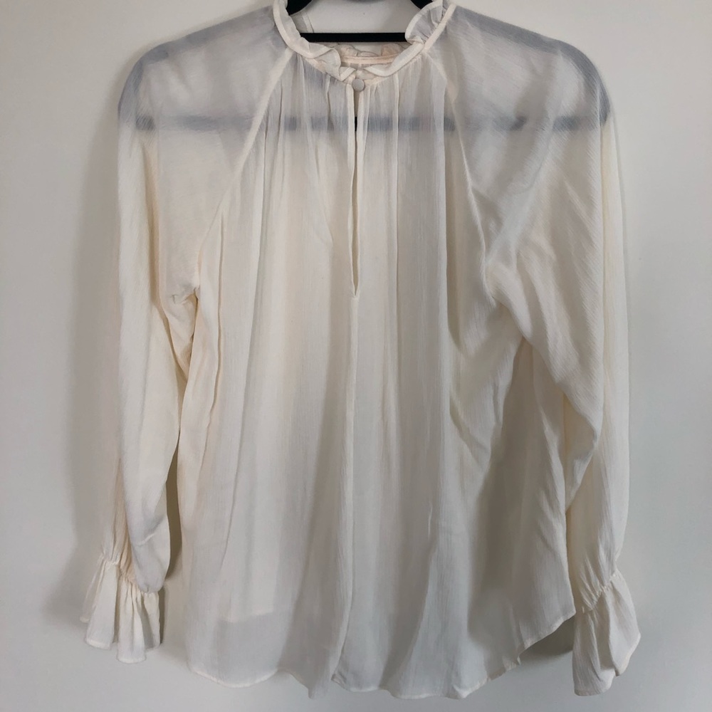 Zara | Ruffled high neck blouse - Picture 5 of 5